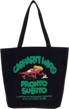 Carhartt Work in Progress Carhartt Wip, Tote Bags, male, Black, Size: ONE SIZE Graphic Canvas Tote