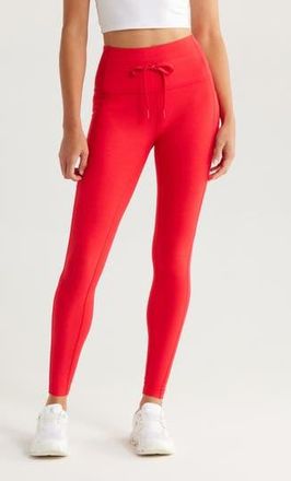 Beyond Yoga Space Dye Pocket Midi Leggings in Candy Apple Red Heather at Nordstrom Rack, Size X-Small