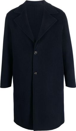 Lardini single-breasted wool-blend coat - men - Wool/Cashmere/Acetate/Cupro - 50 - Blue