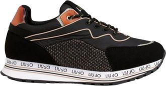 Liu Jo Wonder Sneakers Zwart Contrast Design - Dames - Sneakers - Zwart - 36 EU - Polyester - Schoenen