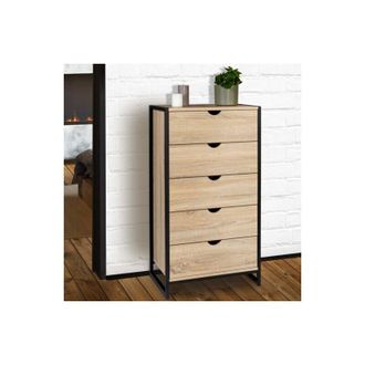 IDMarket Cassettiera a 5 cassetti detroit 60 cm dal design industriale