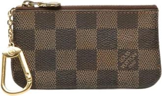 Louis Vuitton Pre-owned Damier Canvas Coin Pouch - Dames - Vintage Accessoires - Bruin - ONE Size - Vintage