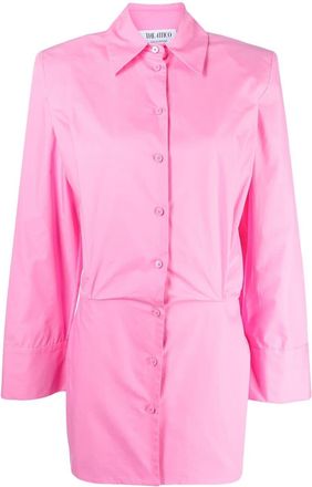 The Attico Margot mini shirtdress - women - Cotton - 42 - Pink