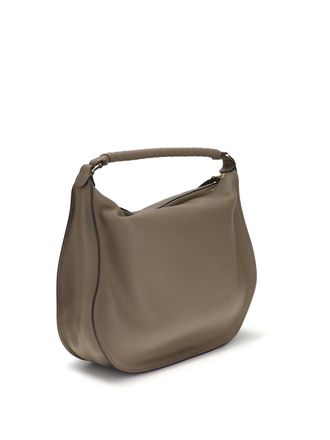 Chlo&eacute; Womens Shoulder Bag Marcie Deep Taupe Calf Leather