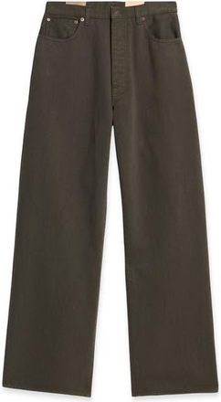 Fortela Jaron Wide-Leg Bull Cotton Trousers in Military Green at Nordstrom, Size 27 32 Eu