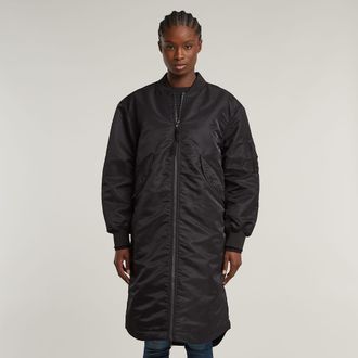 G-Star Womens G-Star RAW Long Deconstructed Bomber - Black - Size Large