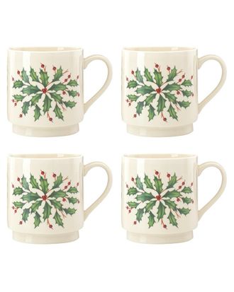 Lenox Hosting The Holidays 4pc Stackable Mug Set