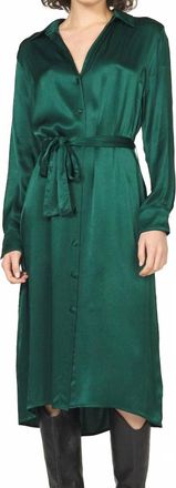 Dear John Denim Galina Satin Dress In Green
