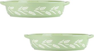 10 Strawberry Street Set Of 2 Harvest Wheat Round Baking Dishes