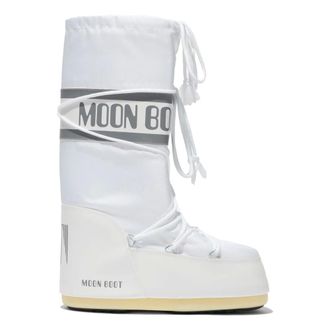 Moon Boot Moon Boot, Winter Boots, female, White, Size: 5 US White Icon Nylon Winter Boots