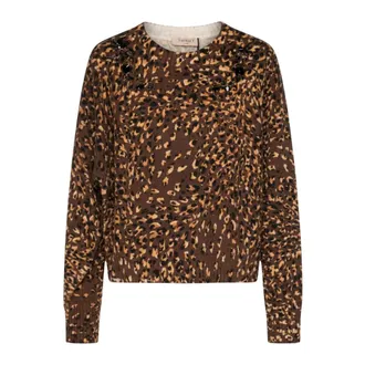 Twinset Dames, Truien, Bruin, Maat: XS