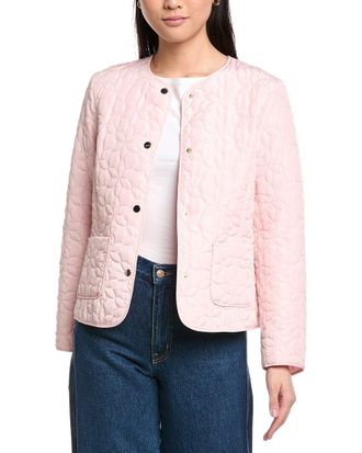 Jones New York Quilted Snap Front Jacket