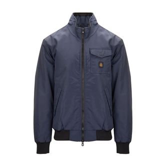 RefrigiWear Bomber Jackets, male, Blue, Size: L Bomber Jackets
