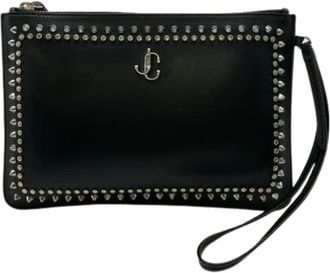 Jimmy Choo London Pre-owned Clutch - Heren - Vintage Clutch - Zwart - ONE Size - Leer - Vintage