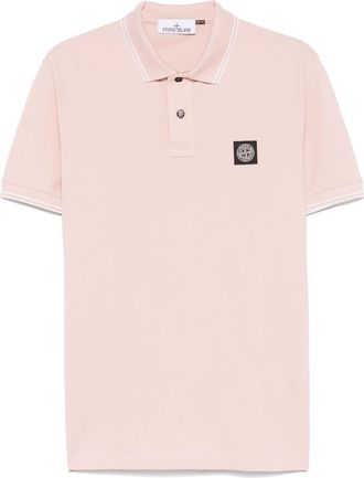 Stone Island Polo con applicazione Compass - Rosa