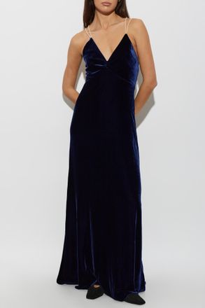 Forte_Forte Forte_forte Velvet Strap Dress, Womens, Black