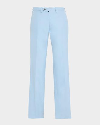 Kiton Men & apos;s Flat-Front Twill Pants
