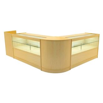 MonsterShop Phoenix LED Shop Counter Set CM60, TB60 & 2 x C1500 - Maple in Beige