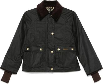Barbour Cropped Beadnell Wax Jacket - Dames - Zomerjassen - Groen - XL - Katoen - Jassen