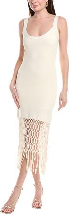 AMUR Amur Archie Crochet Fringe Midi Dress