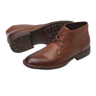 Born Mens Mcneil Leather Dress Chukka Boots In Brown