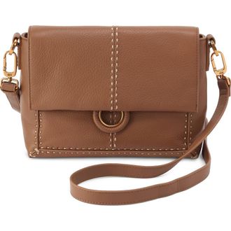 Hobo Austin Flap Leather Crossbody Bag in Timber Brown at Nordstrom