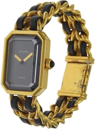 Chanel Pre-owned Vintage Polshorloge - Dames - Vintage Horloges - Zwart - ONE Size - Leer - Vintage