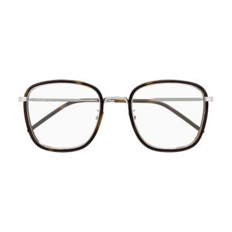Saint Laurent Square Full Rim Eyeglasses - Brown