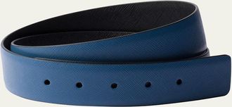 Prada Mens Reversible Saffiano Leather Belt Strap