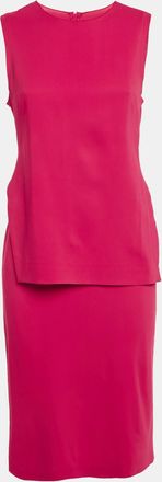 Sportmax Fuchsia Pink Jersey Sleeveless Knee-Length Dress