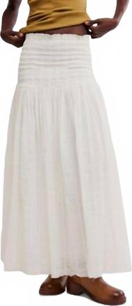 Free People Womens Raven Solid Maxi Skirt In Ivory