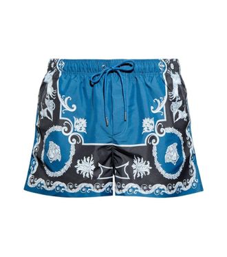 Versace Blue Graphic Swim Shorts