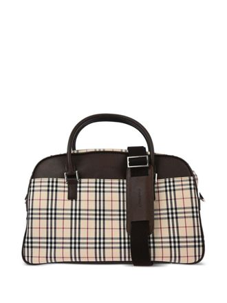 Burberry 1990-2000s House Check two-way handbag - unisex - Leather/Canvas - One Size - Neutrals