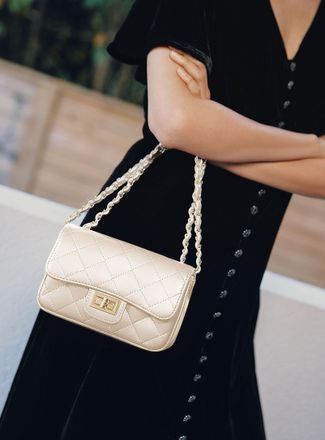 Simons Small quilted smooth leather bag Exclusive collection from Italy