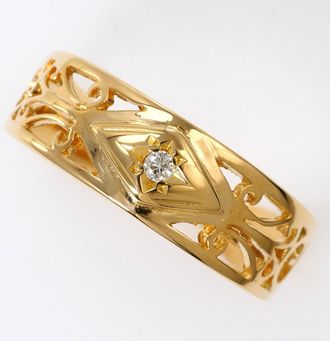 C&A Yellow Gold Yellow Gold (18K) Band Ring (Pre-Owned)