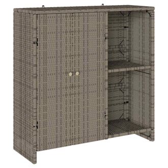 vidaXL Armario De Almacenamiento Gris 100 X 36 X 102 Cm Rat&aacute;n Vidaxl