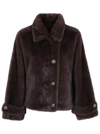 DRHOPE Faux Fur Jacket 9139.Eko Mi2 Ganache