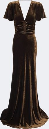 Ralph Lauren Collection Charisse velvet bustier gown