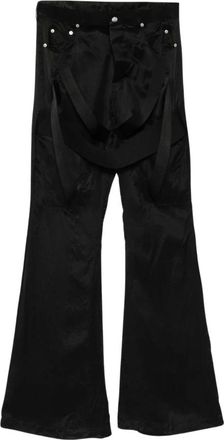 Rick Owens Megastrapped Bolans Wide Jeans - Heren - Loose Fit Jeans - Zwart - W33 - Jeans