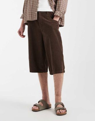 Redefined Rebel Luis - Pantaloncini ampi color caff&egrave;-Marrone