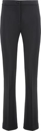 Pinko Resta Wide Broeken - Dames - Wijde Broeken - Zwart - L - Nylon - Broeken