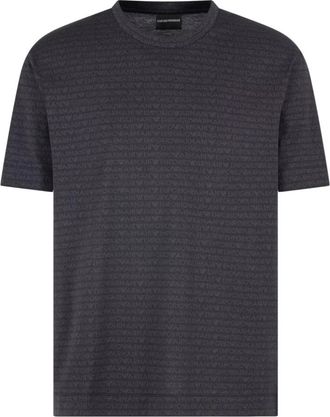 Emporio Armani Zwarte korte mouw T-shirt Af 12916Fc 176 - Heren - T-shirts - Zwart - XS - Tops