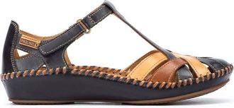 Pikolinos Leather Flat Sandals P. Vallarta 655 Navyblue