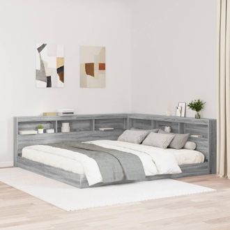 Berkfield Home Storage Headboard with Shelf Grey sonoma 180 cm Engineered wood