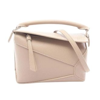 Loewe Pre-owned Puzzle Edge Leather 2way Handbag - Dames - Vintage Schoudertas - Beige - ONE Size - Leer - Vintage