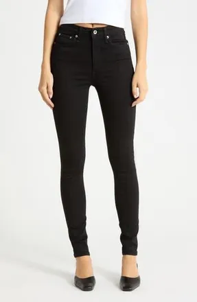 Rag & Bone Nina High Waist Skinny Jeans in Black at Nordstrom Rack, Size 24