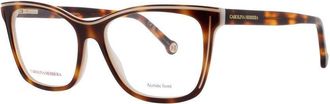 Carolina Herrera Ladies Tortoise Oval Eyeglass Frames Her 0172