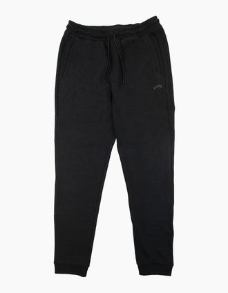 HUGO BOSS Mens Hugo Boss Hadiko Curved Logo Jogging Pants Black 001 - Size: 42/Regular