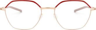 Ic! Berlin Rectangle Metal Frame Eyeglasses - Rose gold