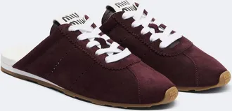 Miu Miu Plume suede mules